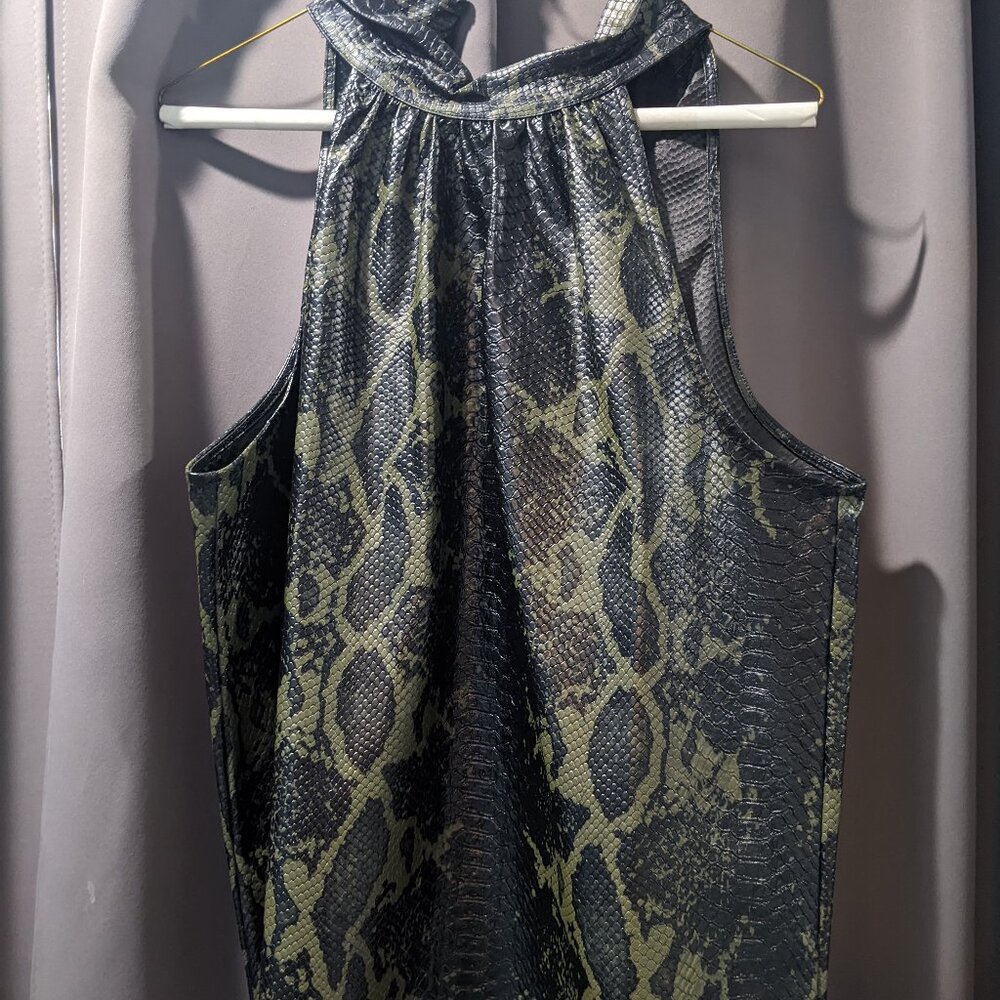 NWT ramy brook halter top ..snake skin pattern